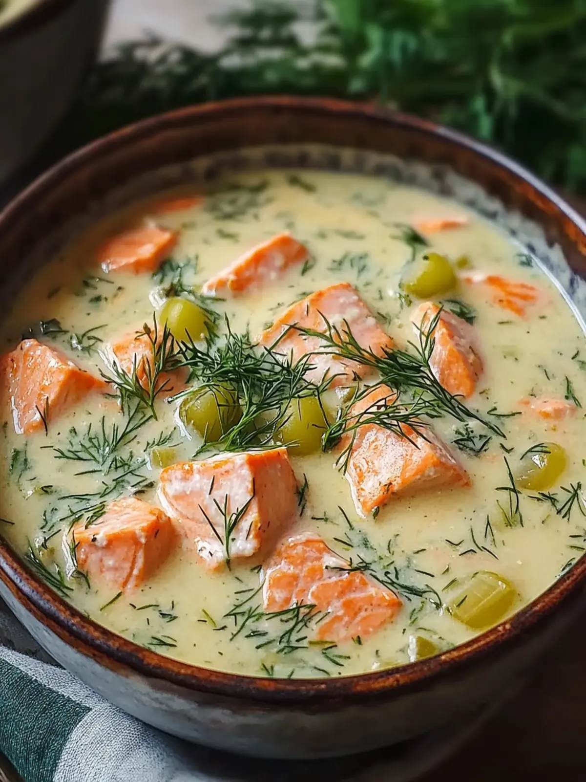 Creamy Dill Salmon Soup