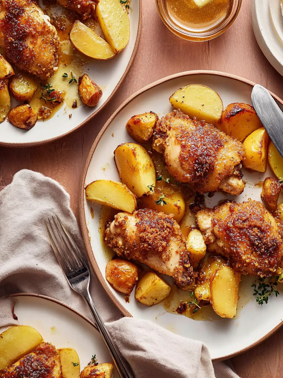 Sheet Pan Honey Dijon Crispy Chicken