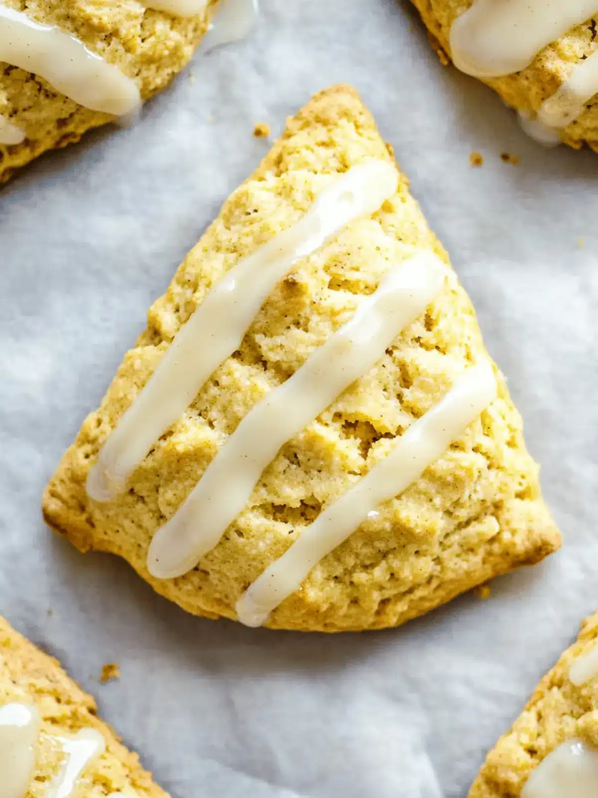 Pumpkin Scones with Maple Glaze
