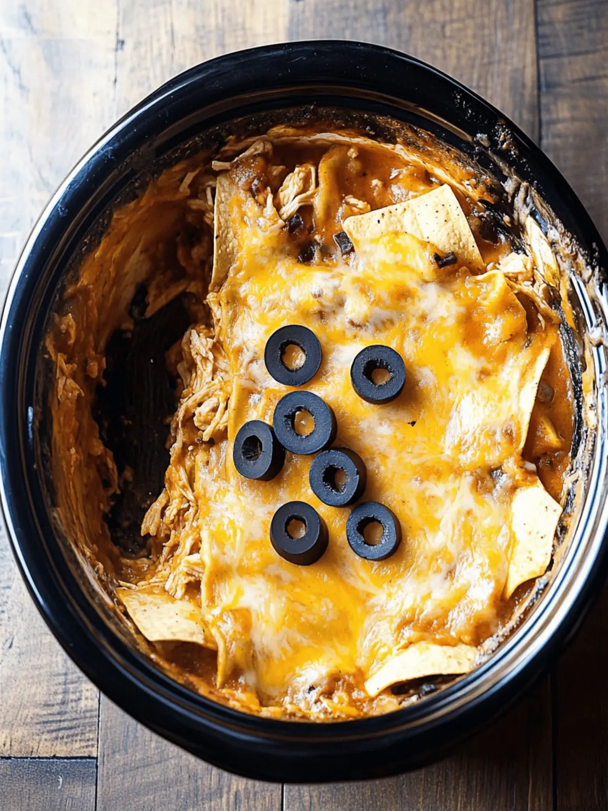 Slow Cooker Chicken Enchilada Casserole