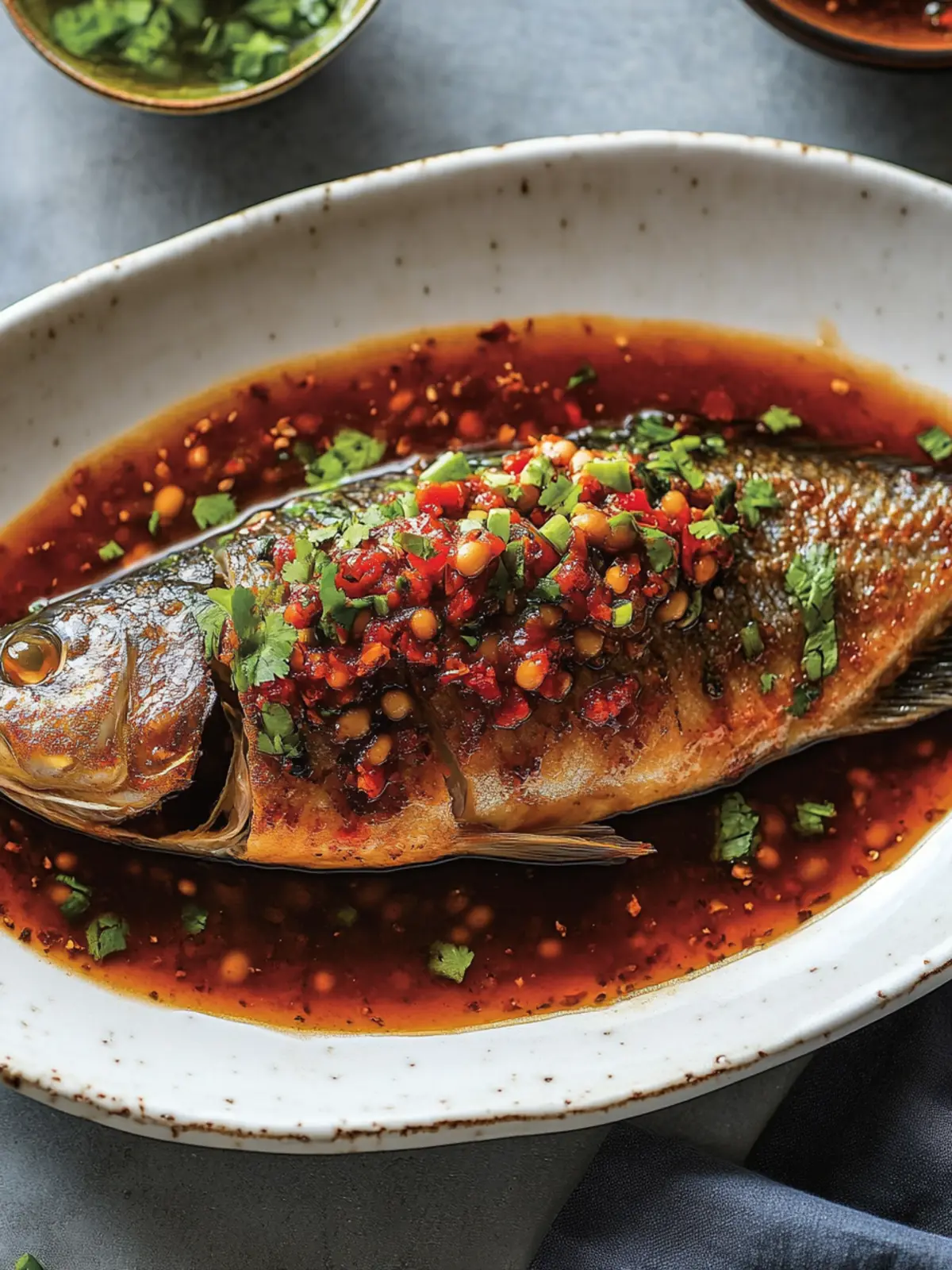 Braised Trout in Chilli Bean Sauce (Dou Ban Yu)