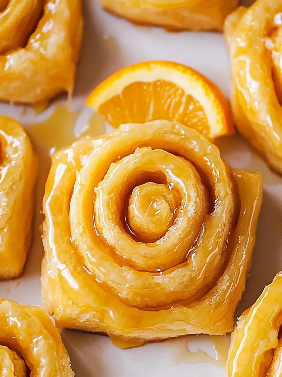 Homemade Glazed Orange Rolls
