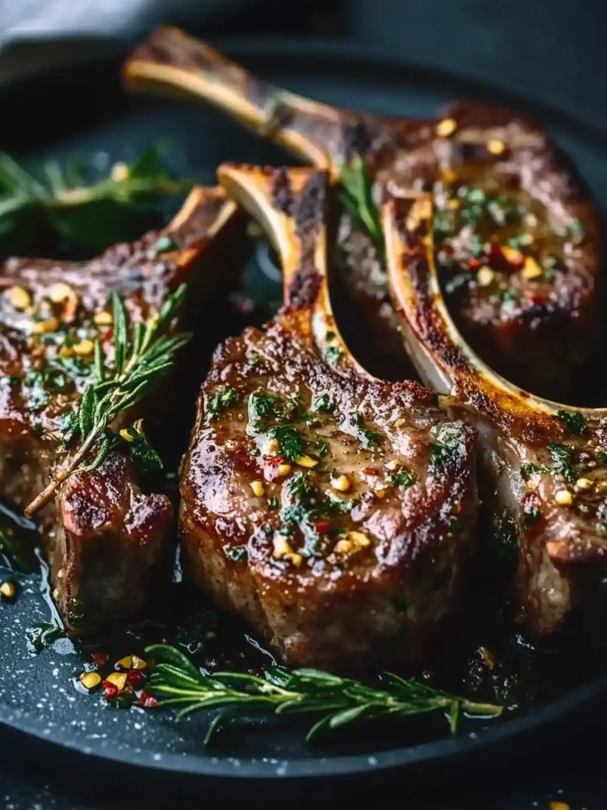 Juicy Garlic Butter Lamb Chops