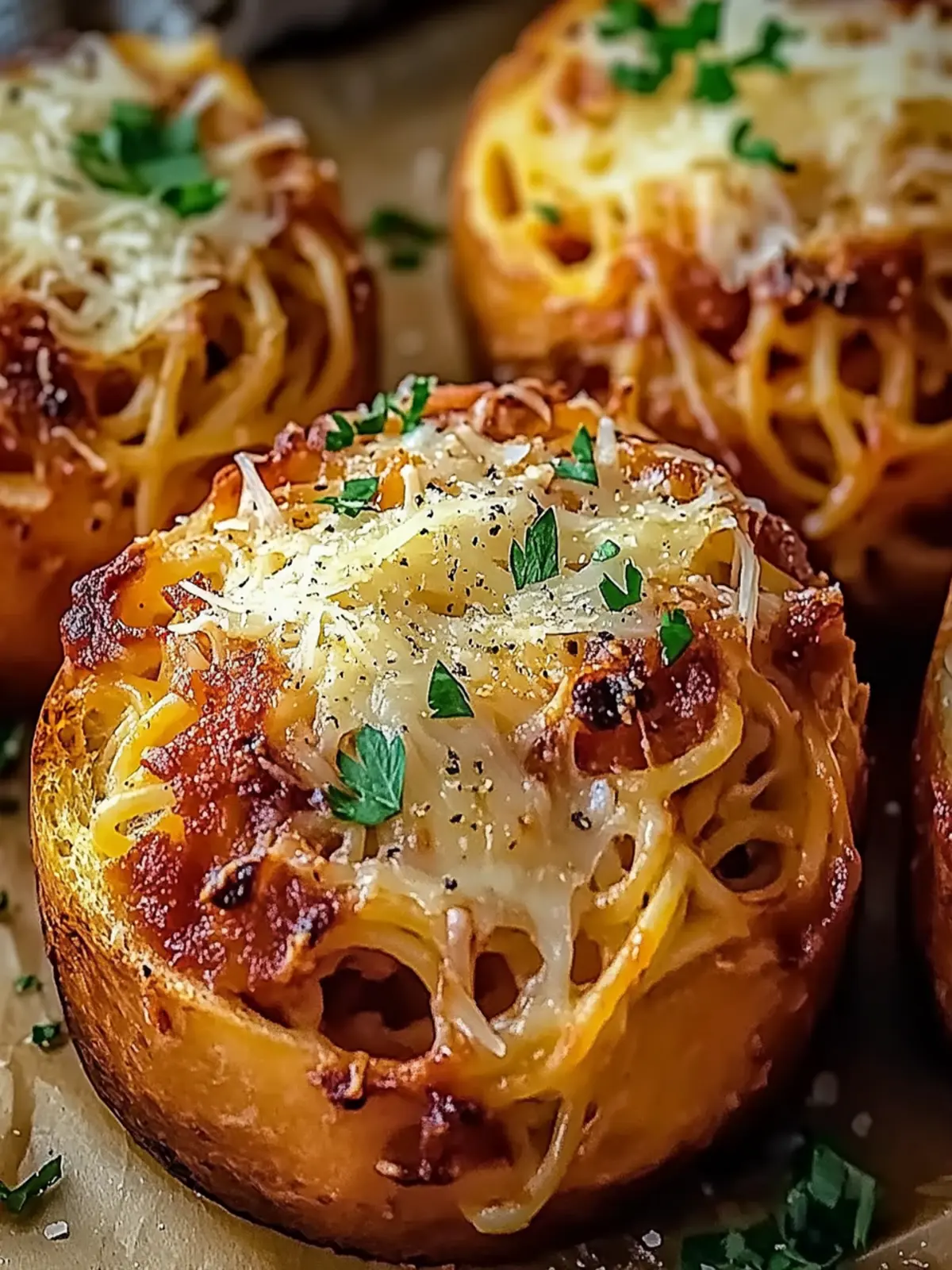 Spaghetti Garlic Bread