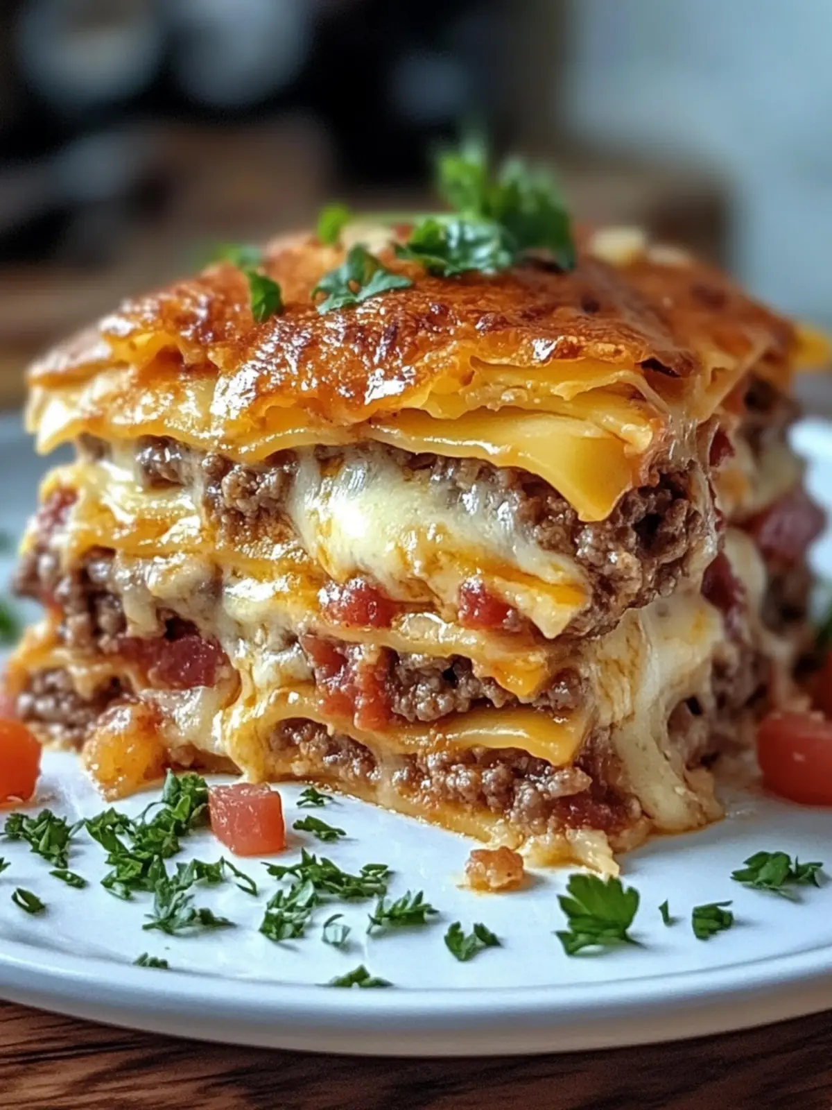 Lasagna Meets Cheeseburger – Parmesan Garlic Bacon Style