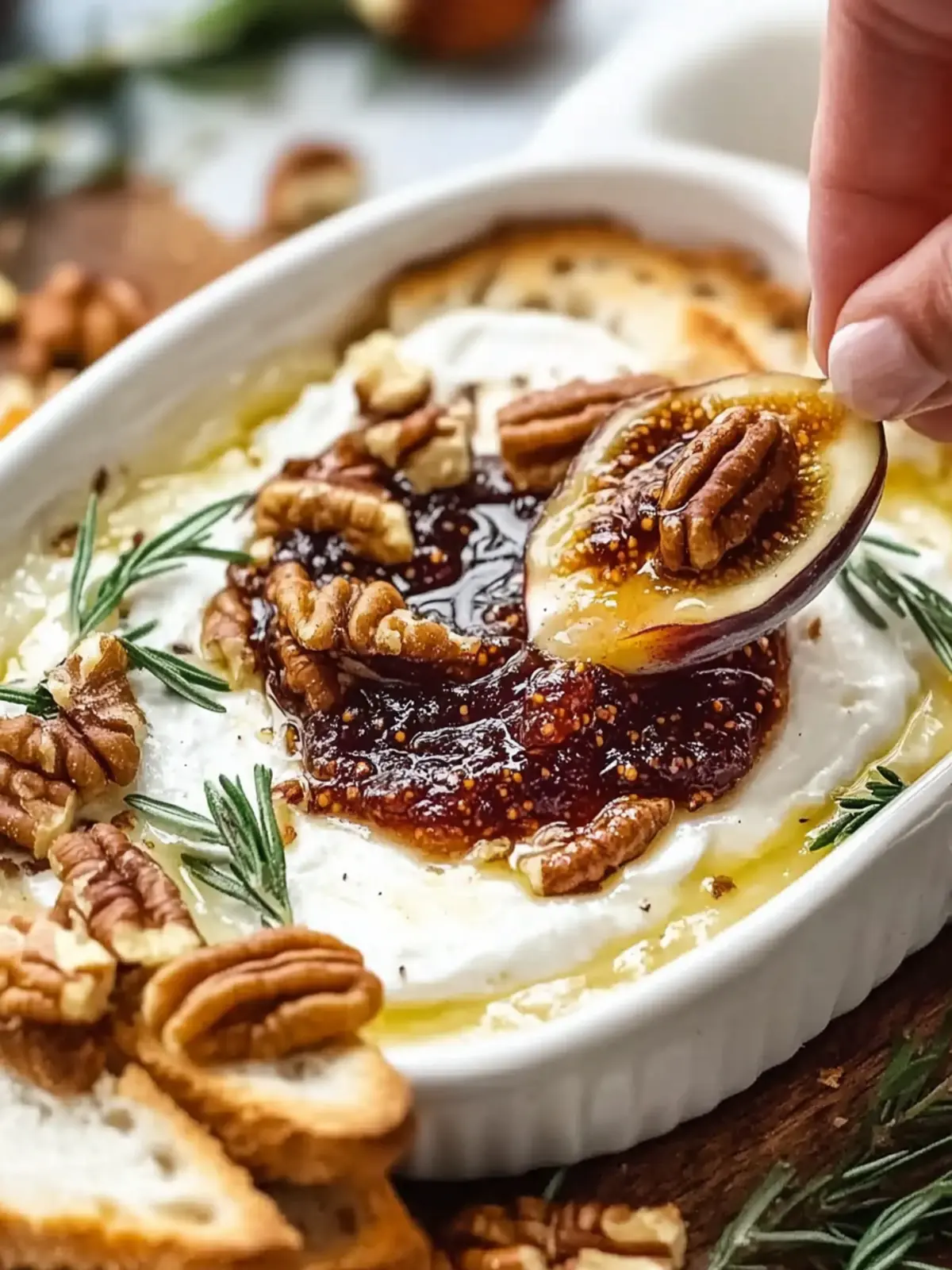 Goat Cheese Appetizer Spread with Fig Jam and Pecans