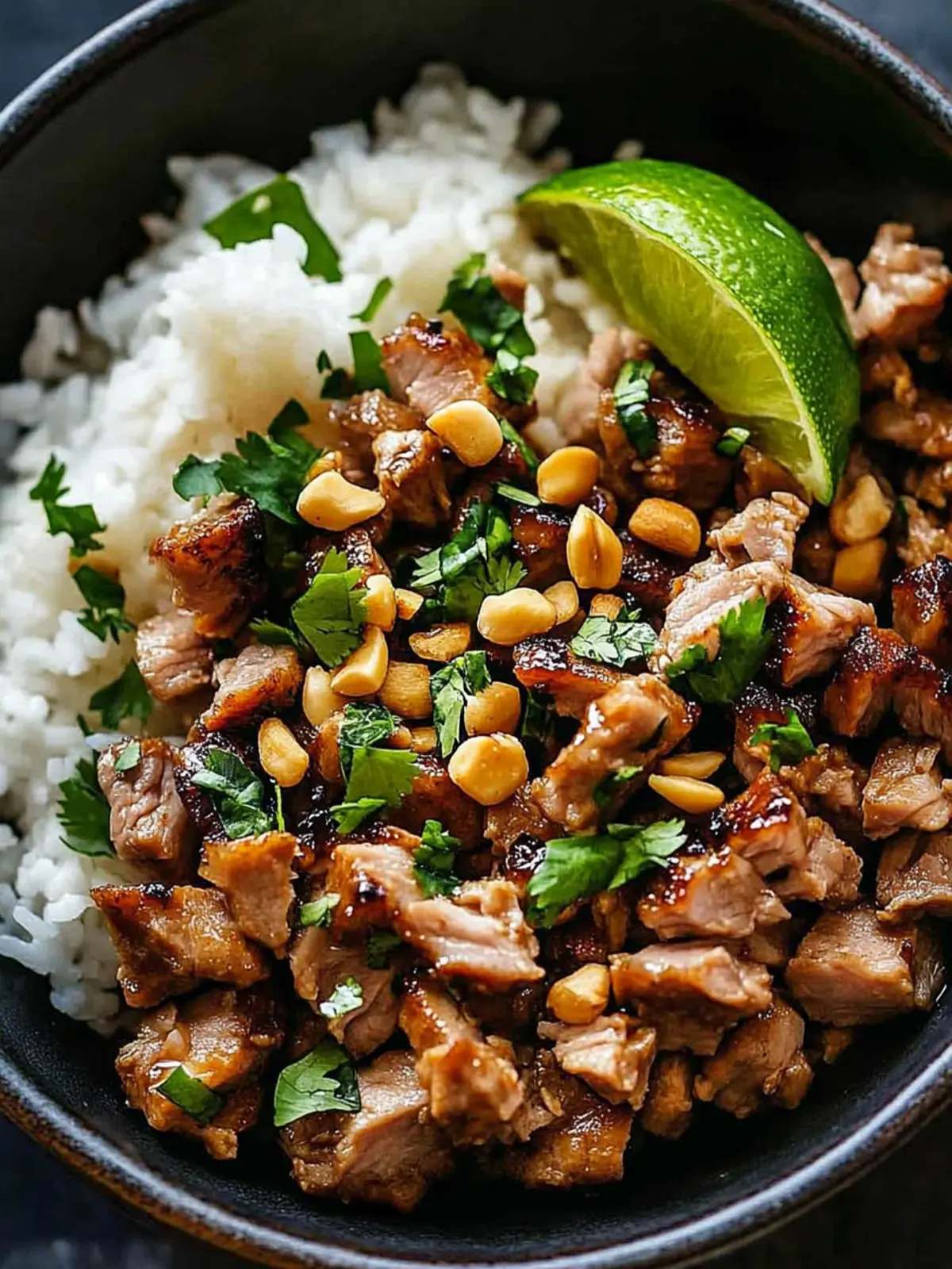 Ginger Lime Pork with Coconut Rice