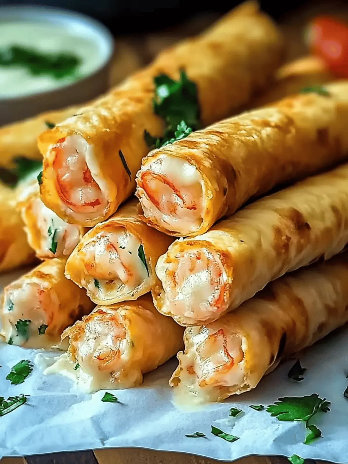 Crispy Crab And Shrimp Queso Taquitos