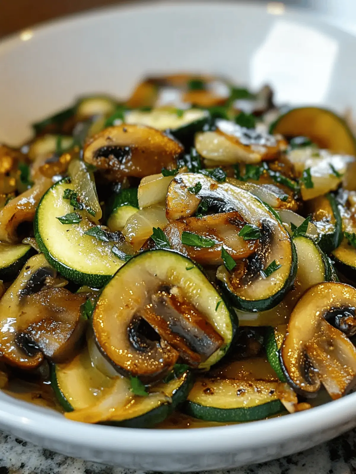 Sauteed Zucchini, Mushrooms, And Onions