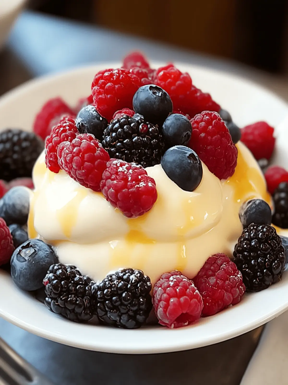 Bavarian Cream with Berries