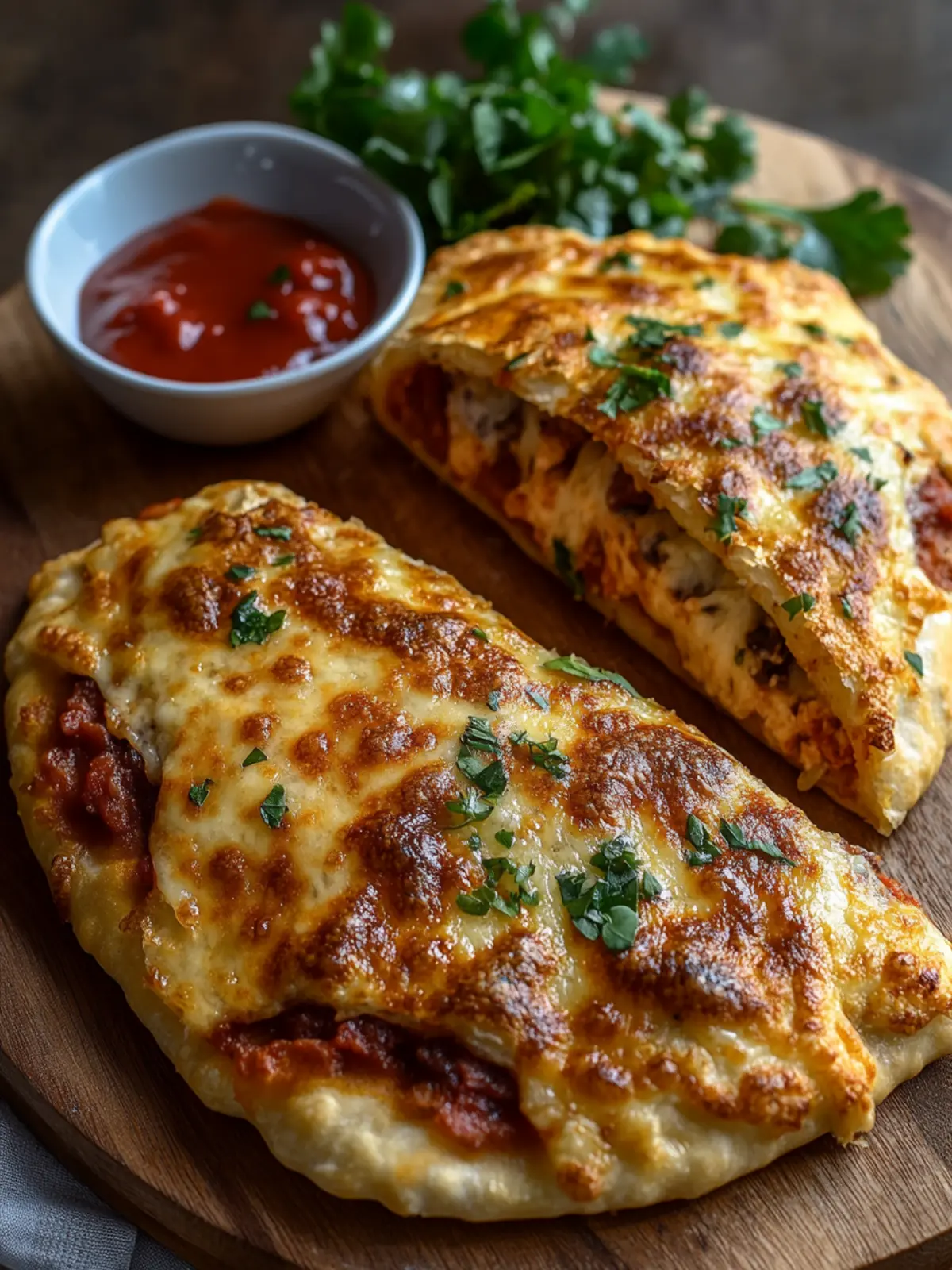 High-Protein Keto Calzone