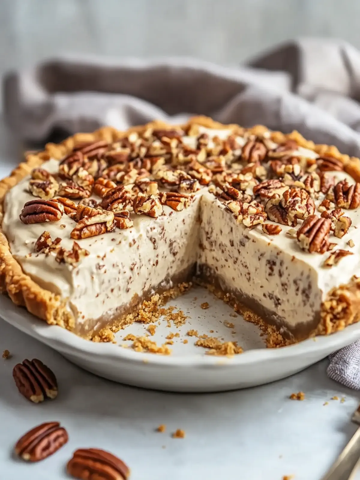 Dreamy Pecan Cream Pie with Toasted Pecans