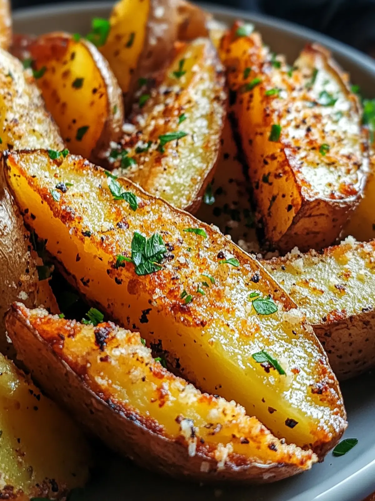 Baked Garlic Parmesan Potato Wedges