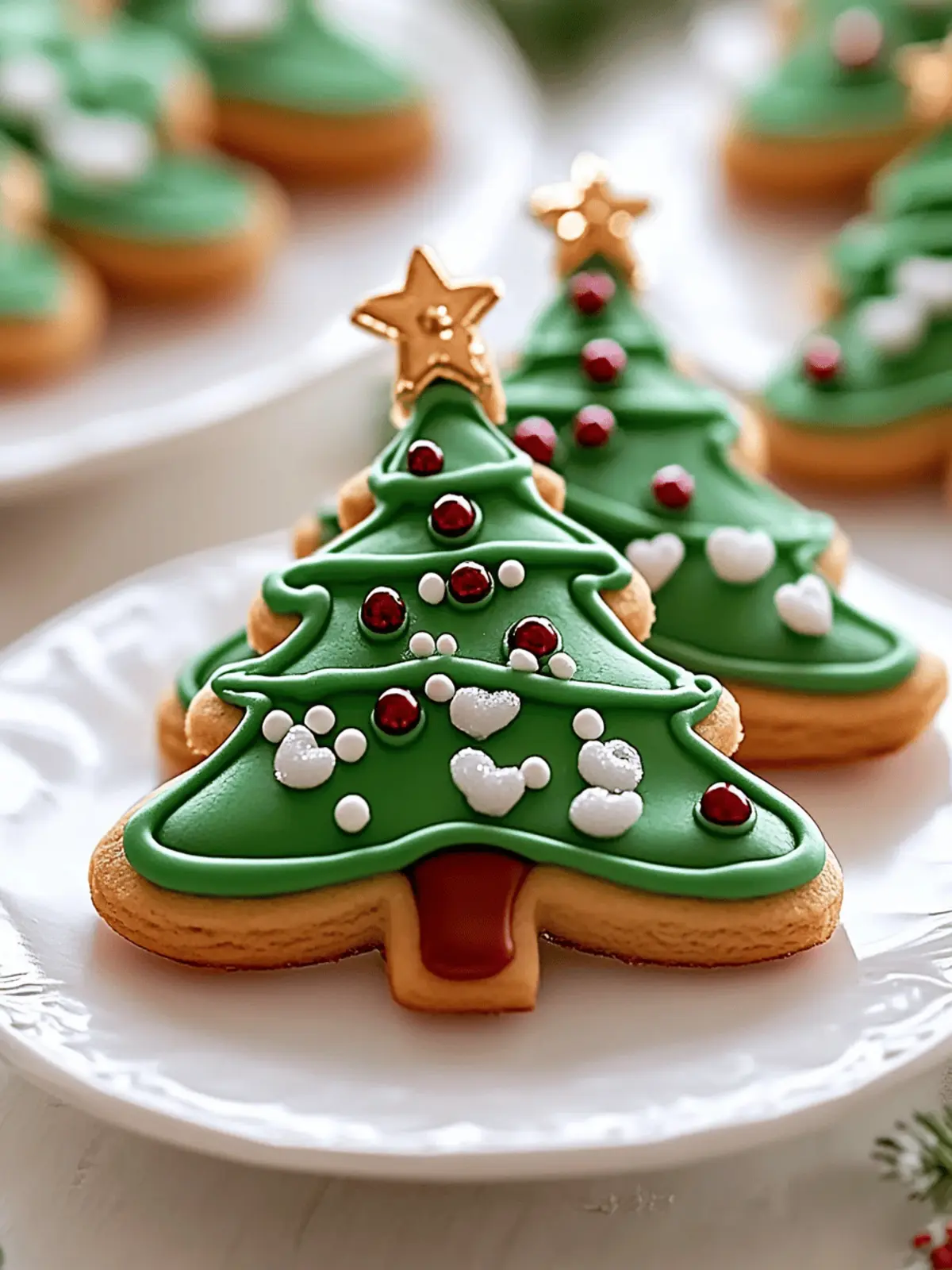 Decorated Christmas Tree Cookies
