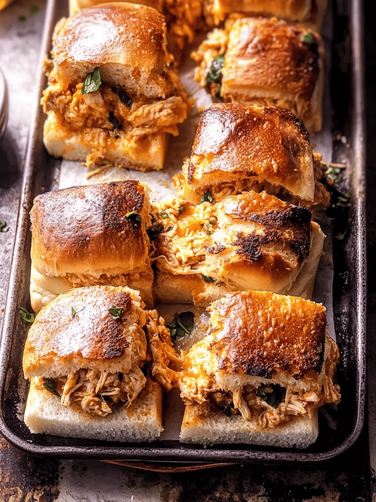 Buffalo Chicken Dip Sliders.