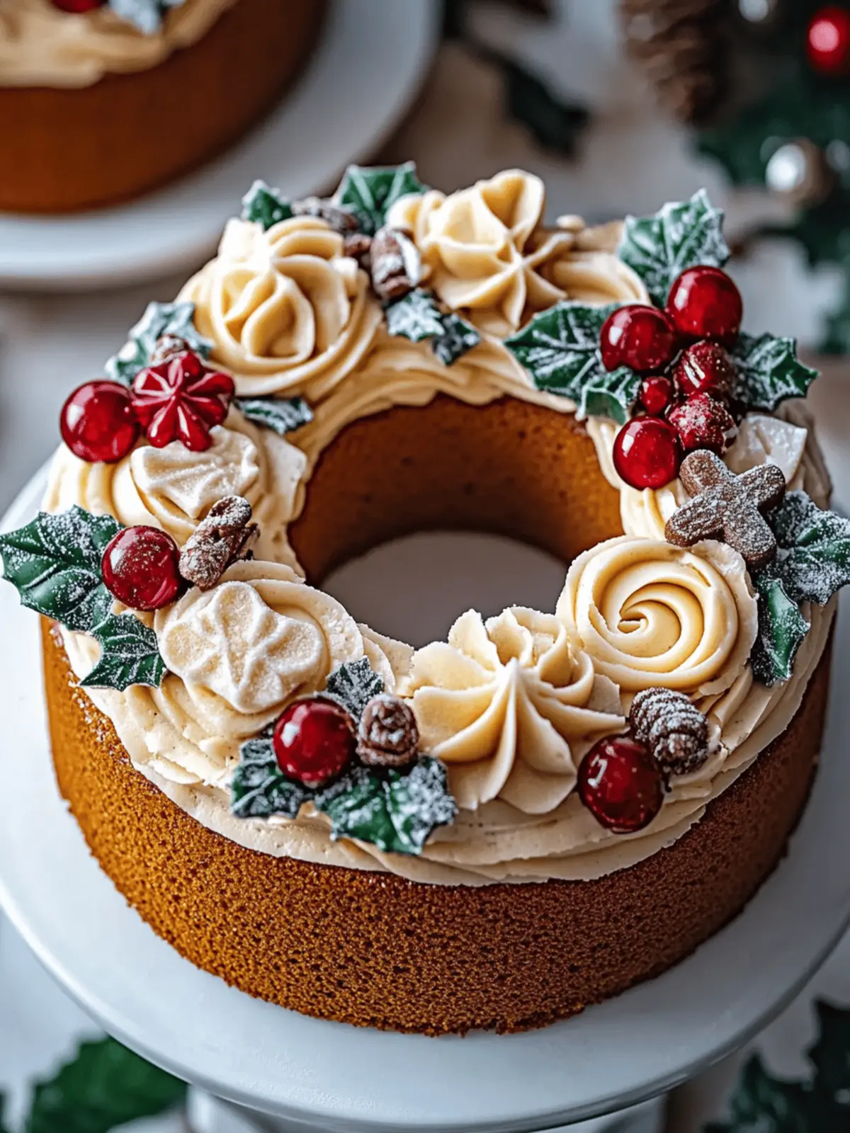 Spiced Gingerbread Wreath Cake