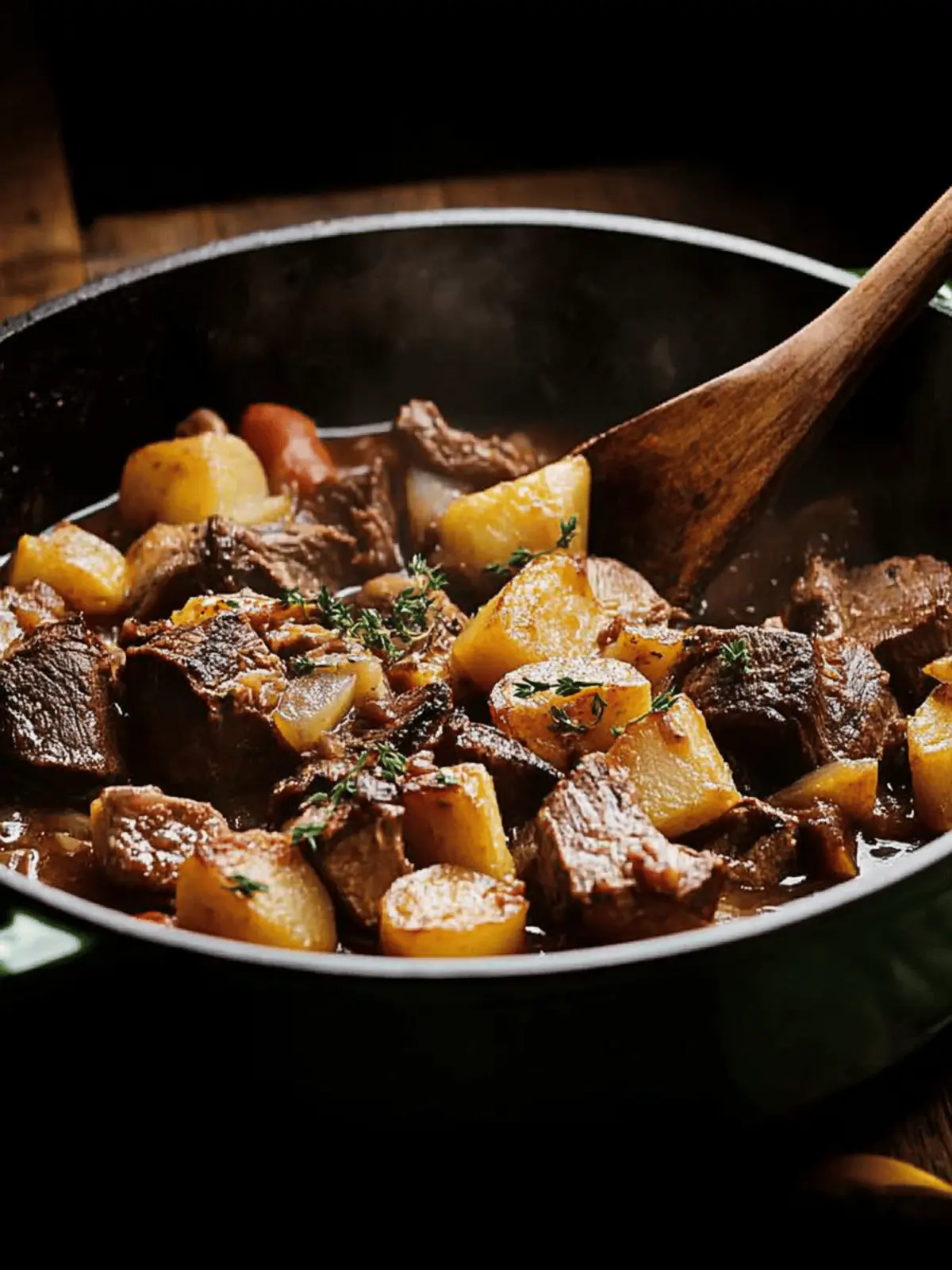 Venison stew with root vegetables