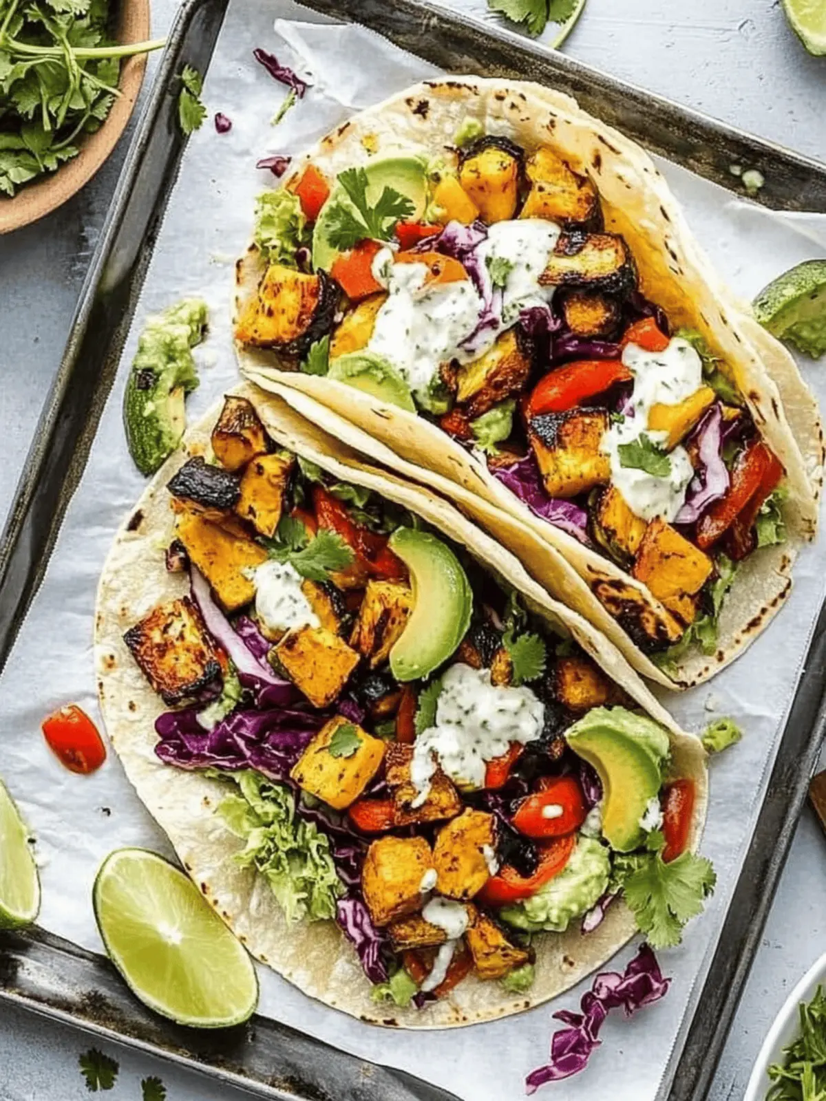 Sheet Pan Roasted Veggie Tacos