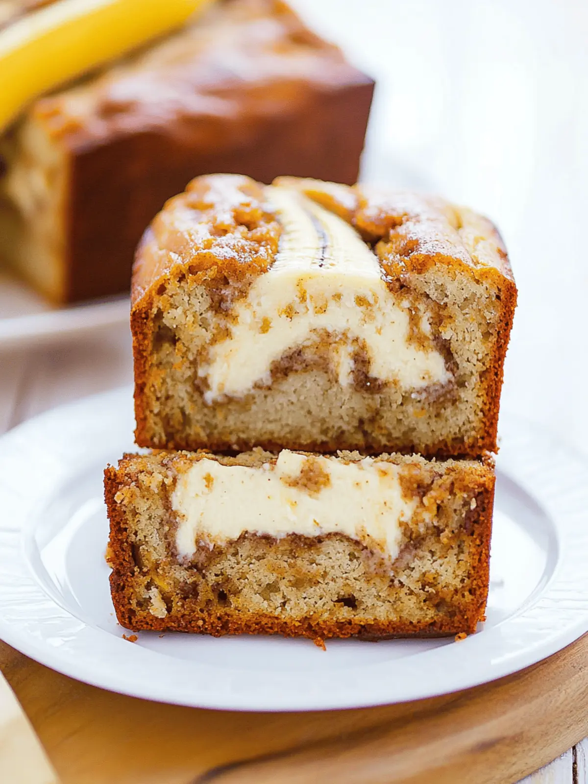Cream Cheese-Filled Banana Bread