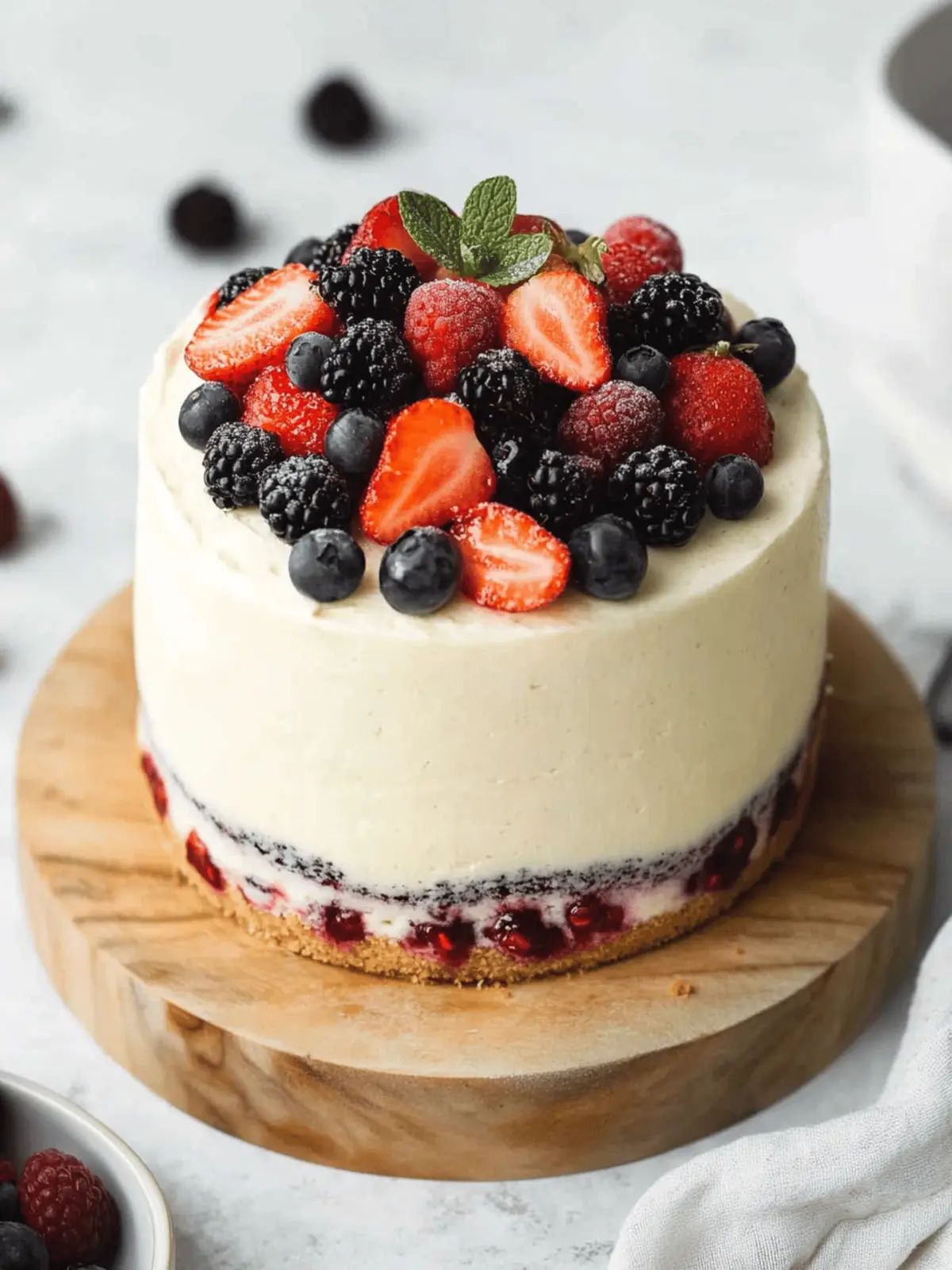 Lemon Berry Mascarpone Cake
