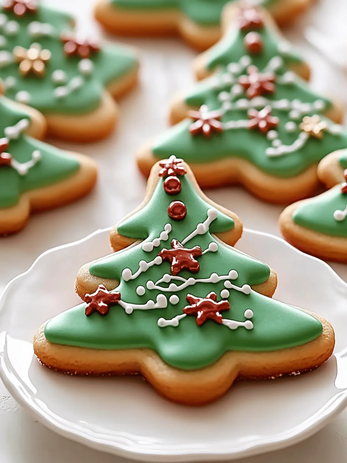 Decorated Christmas Tree Cookies