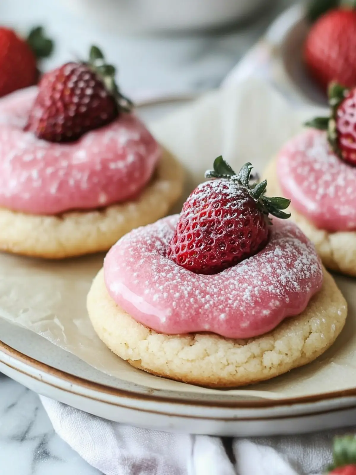 Strawberry Kiss Cookies