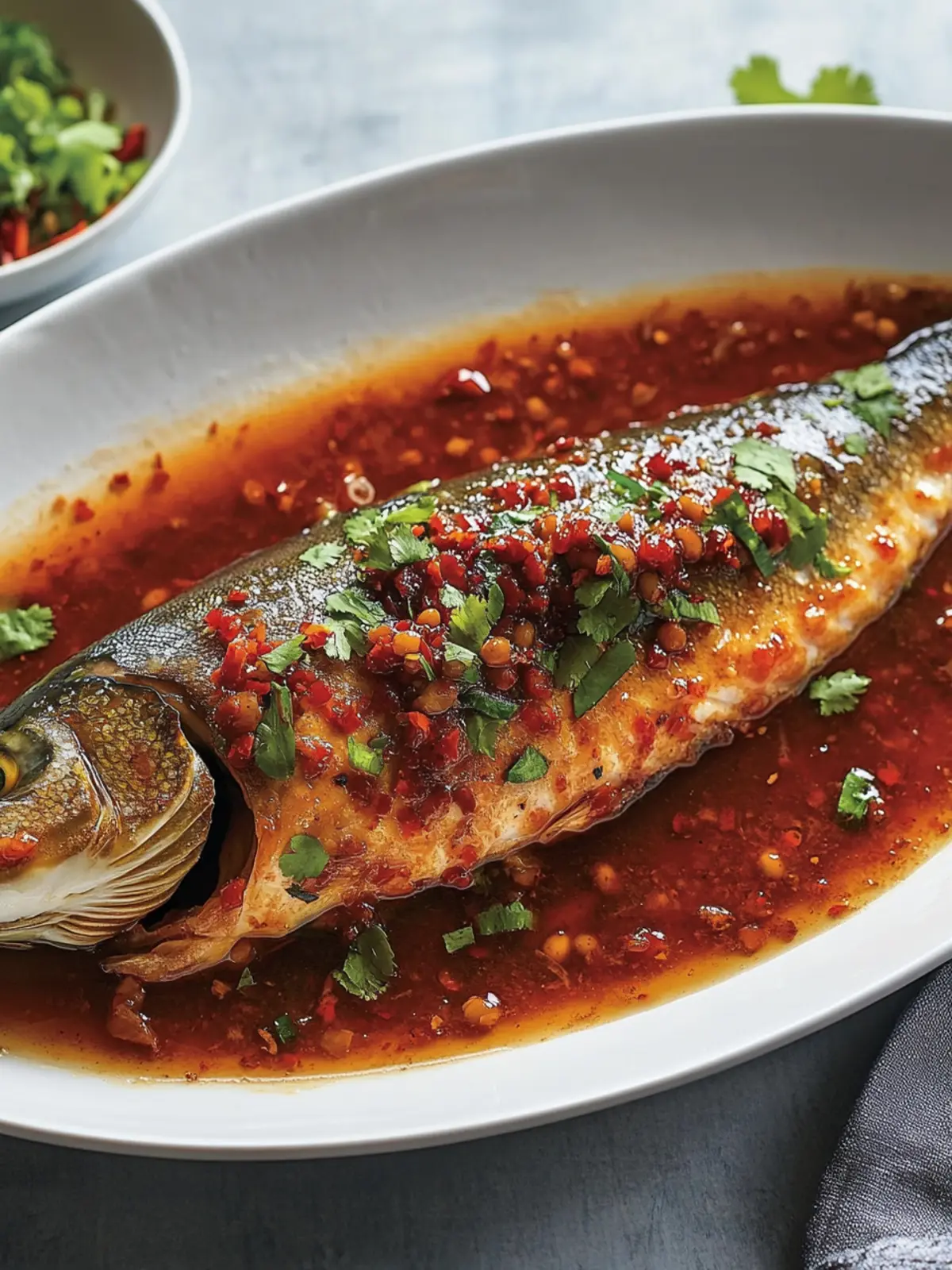 Braised Trout in Chilli Bean Sauce (Dou Ban Yu)