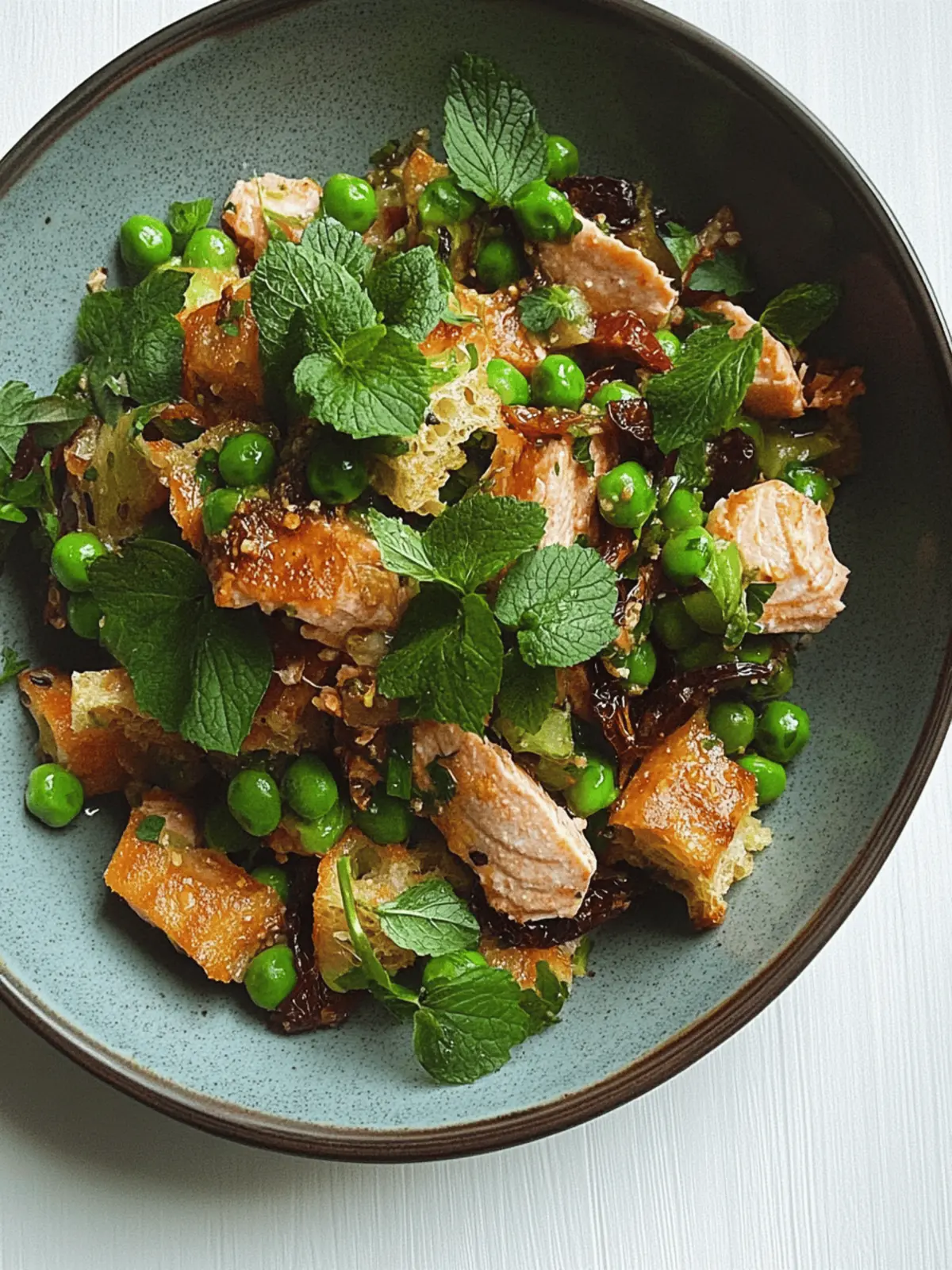 Chili Crisp Salmon Panzanella