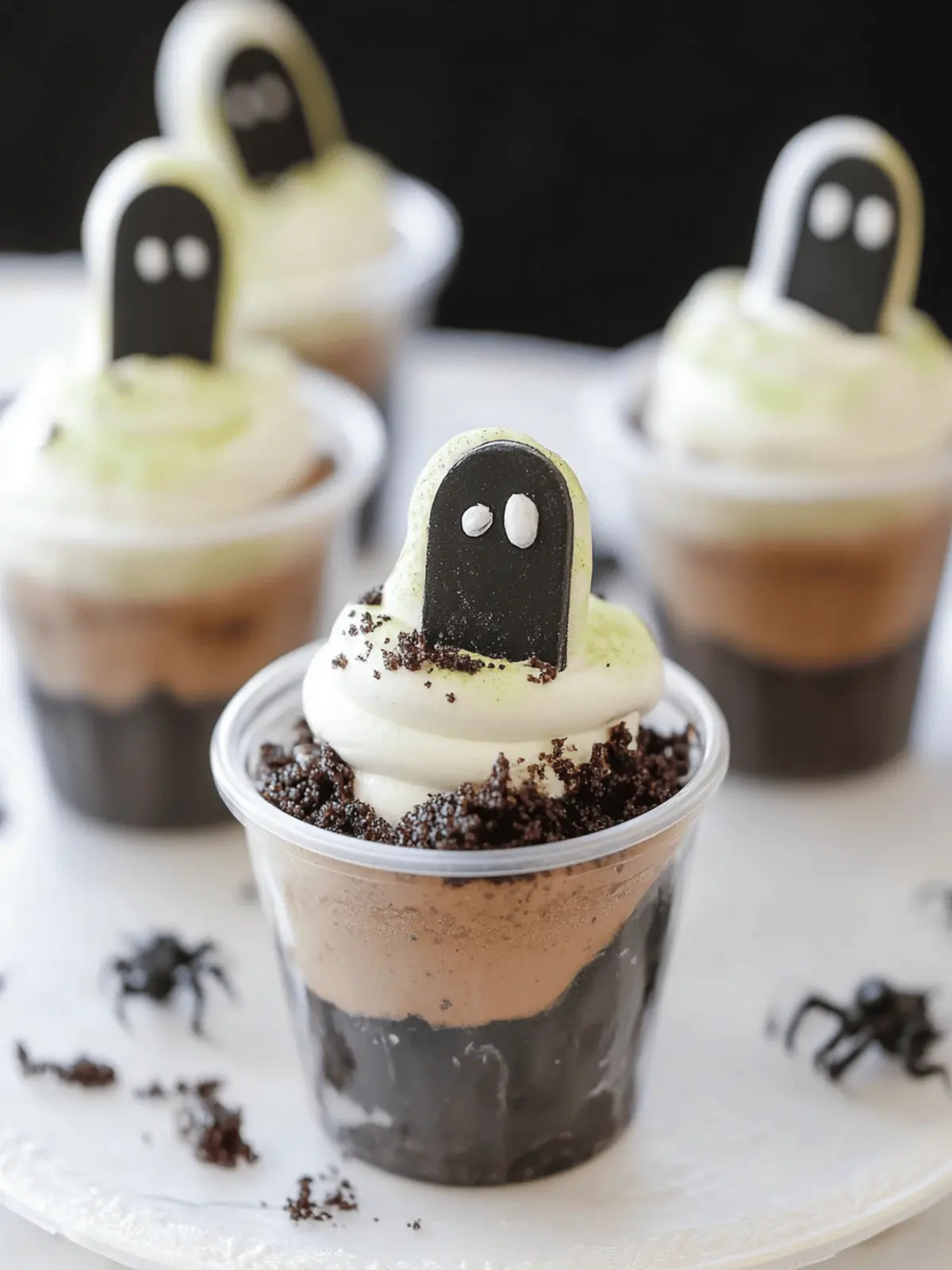 Haunted Graveyard Pudding Cups