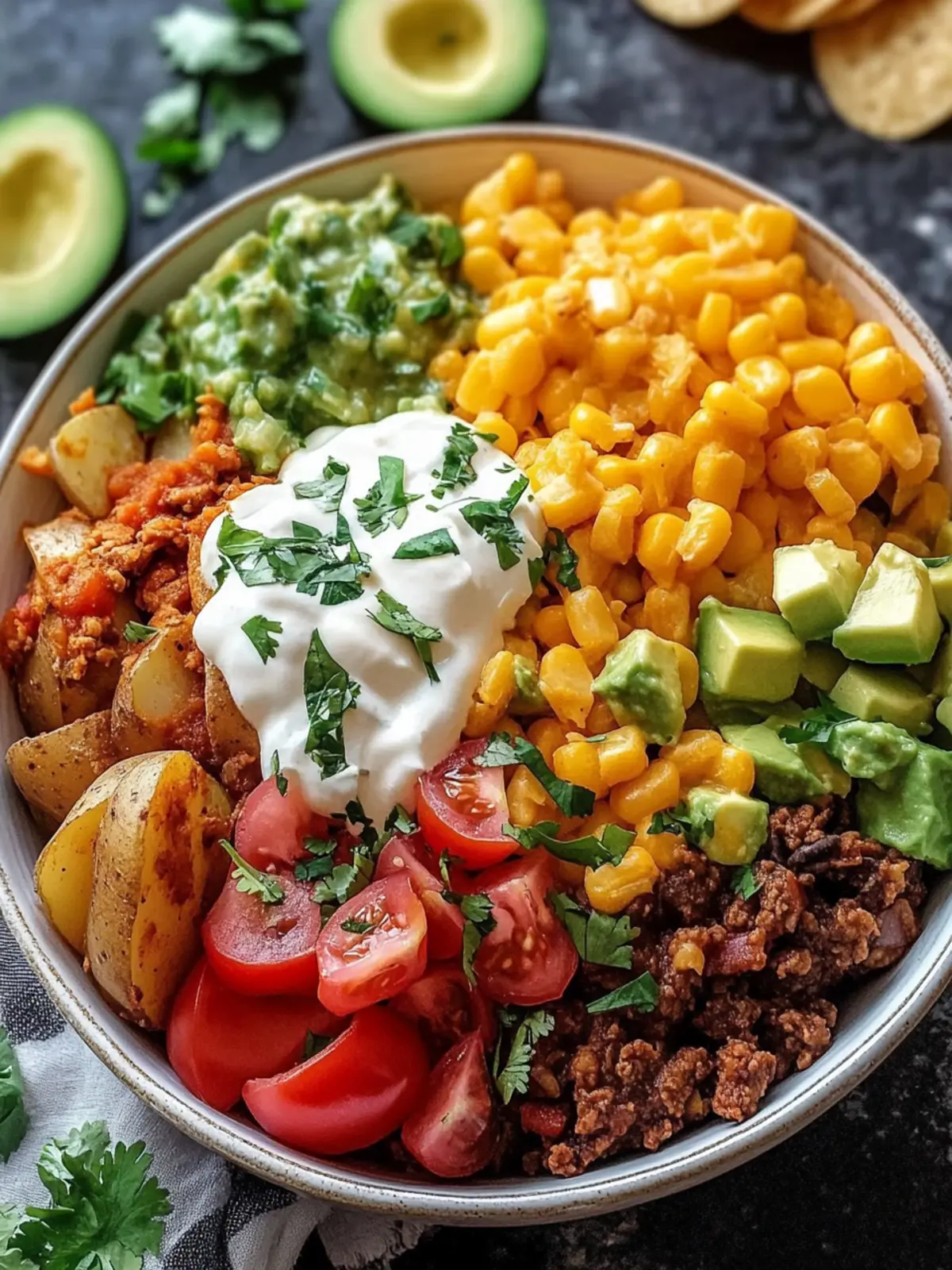 Loaded Potato Taco Bowl
