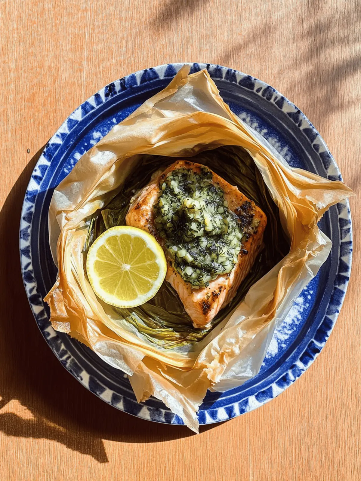Salmon en Papillote with Mustard Mayonnaisse & Dill Gremolata