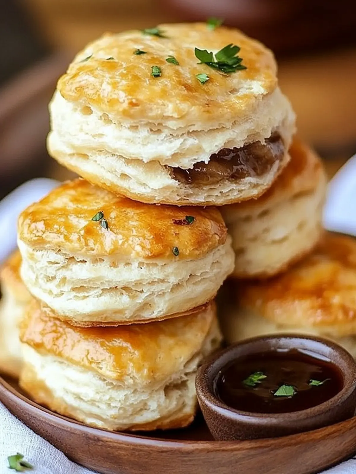 Baked French Dip Biscuits