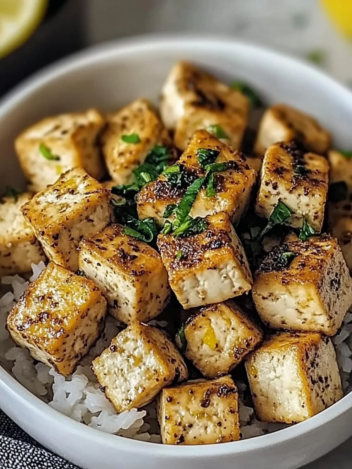 Baked Lemon Pepper Tofu