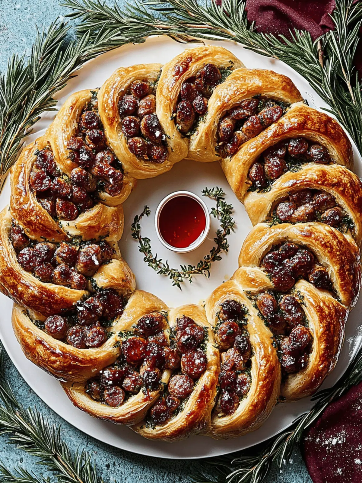 Sausage Roll Wreath