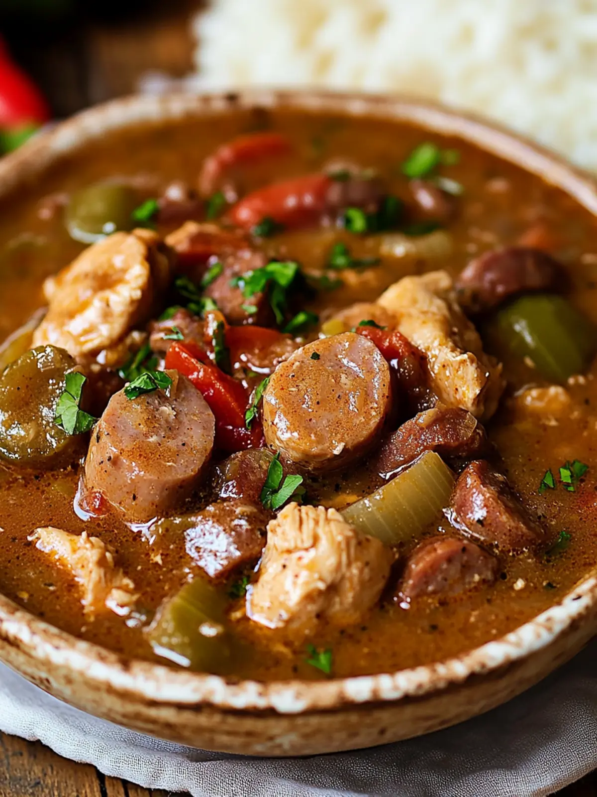 Orleans Cajun Chicken and Sausage Gumbo
