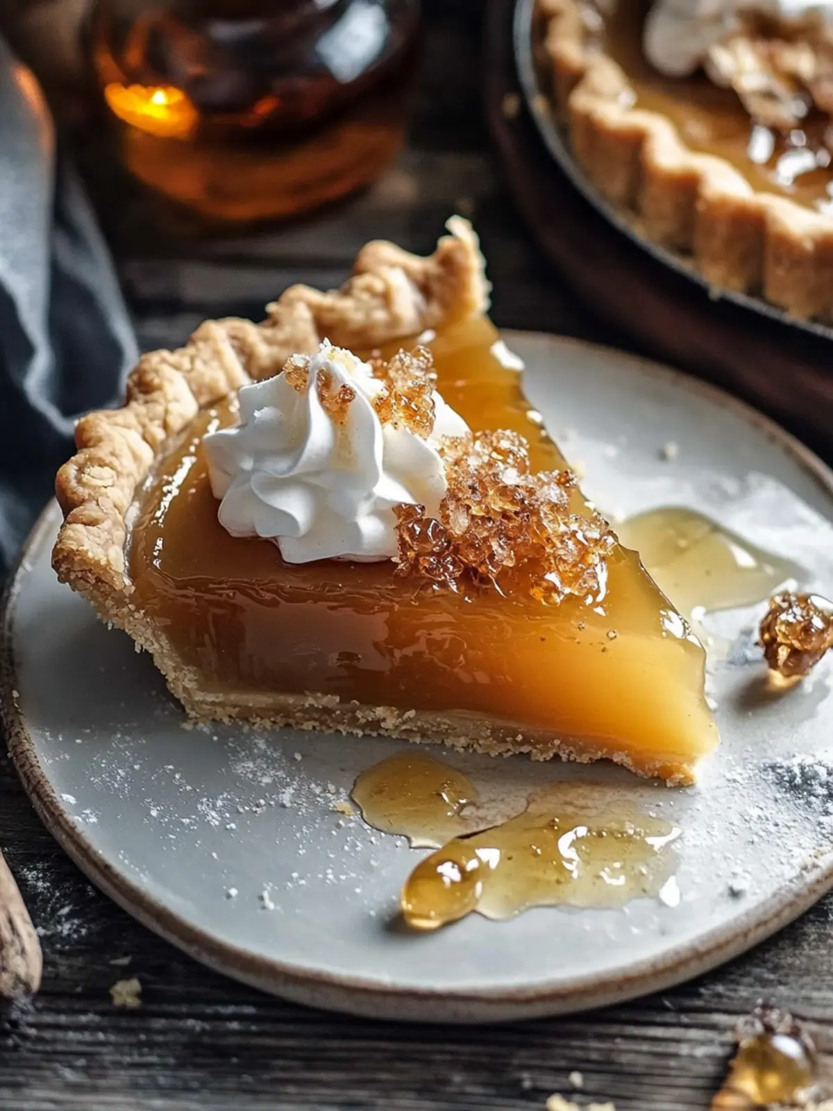 Salted Whiskey Honey Pie