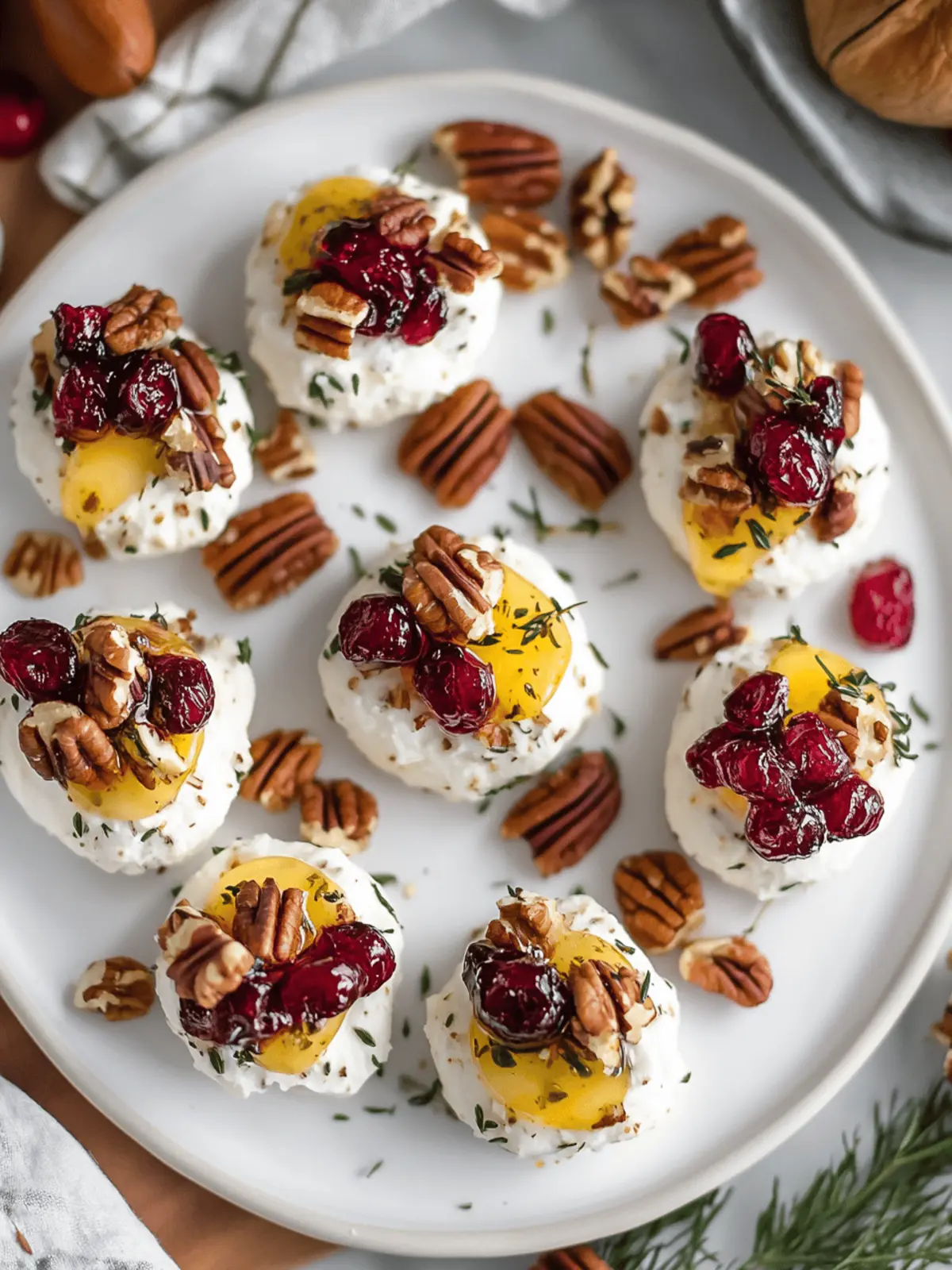 Cranberry Pecan Goat Cheese Bites