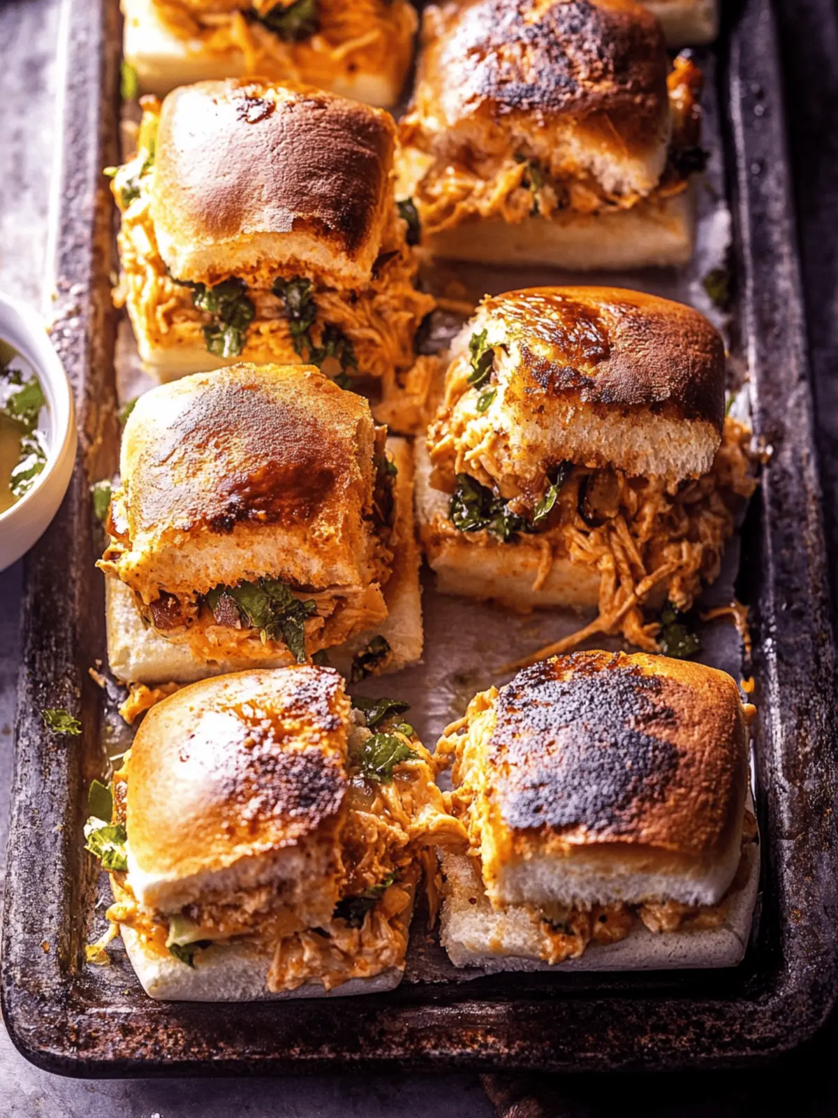 Buffalo Chicken Dip Sliders.