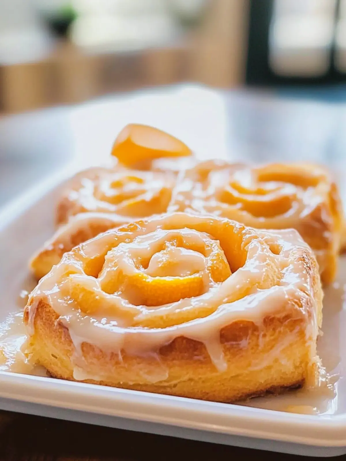 Homemade Glazed Orange Rolls