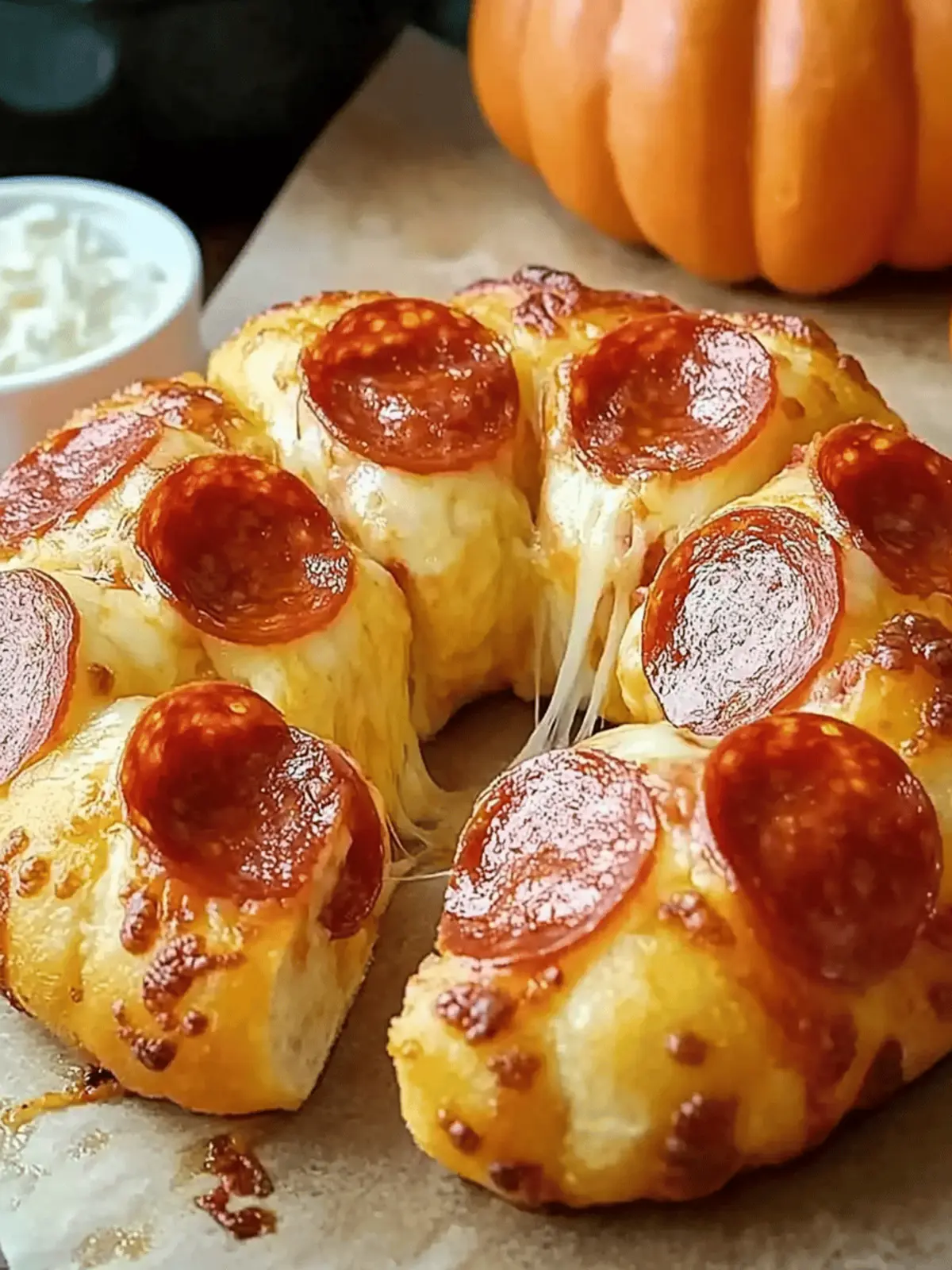 Pepperoni Pizza Pumpkins