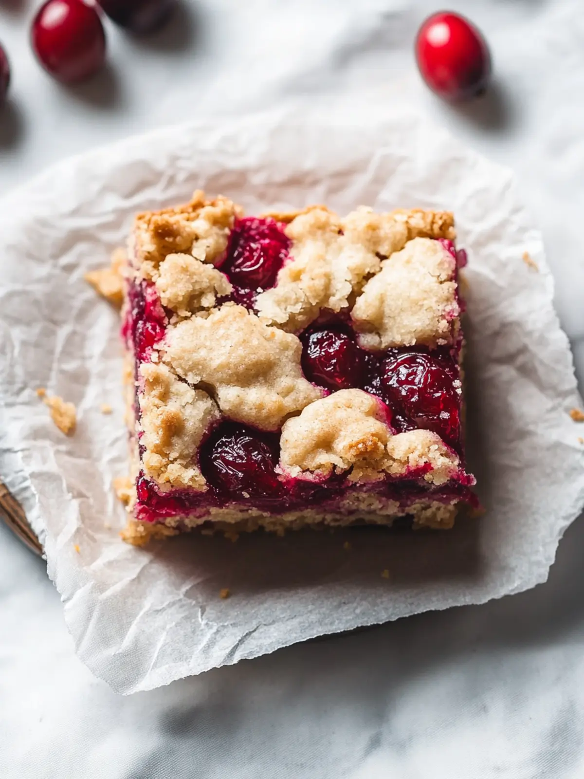 Cranberry Crumble Bars