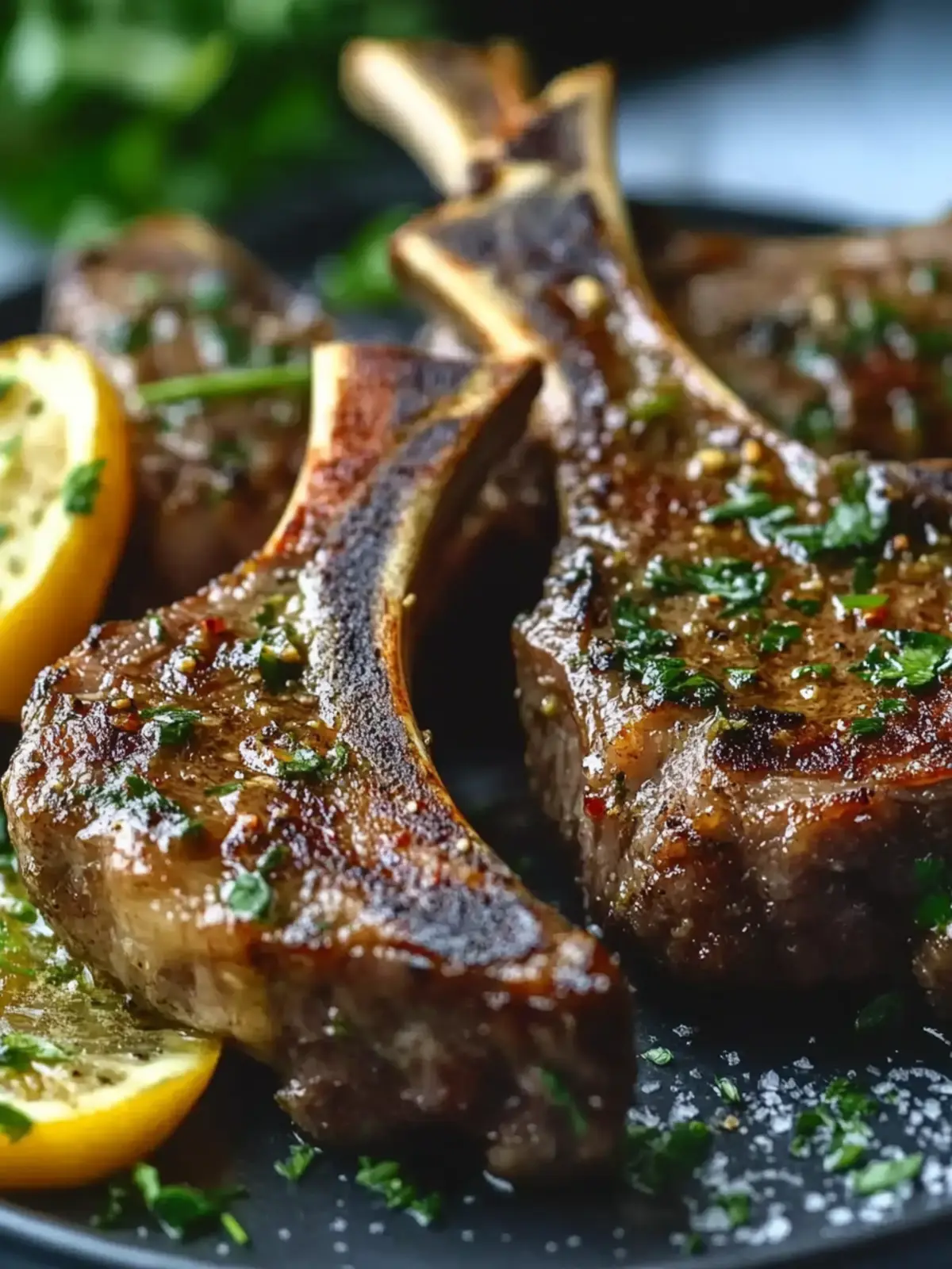 Juicy Garlic Butter Lamb Chops