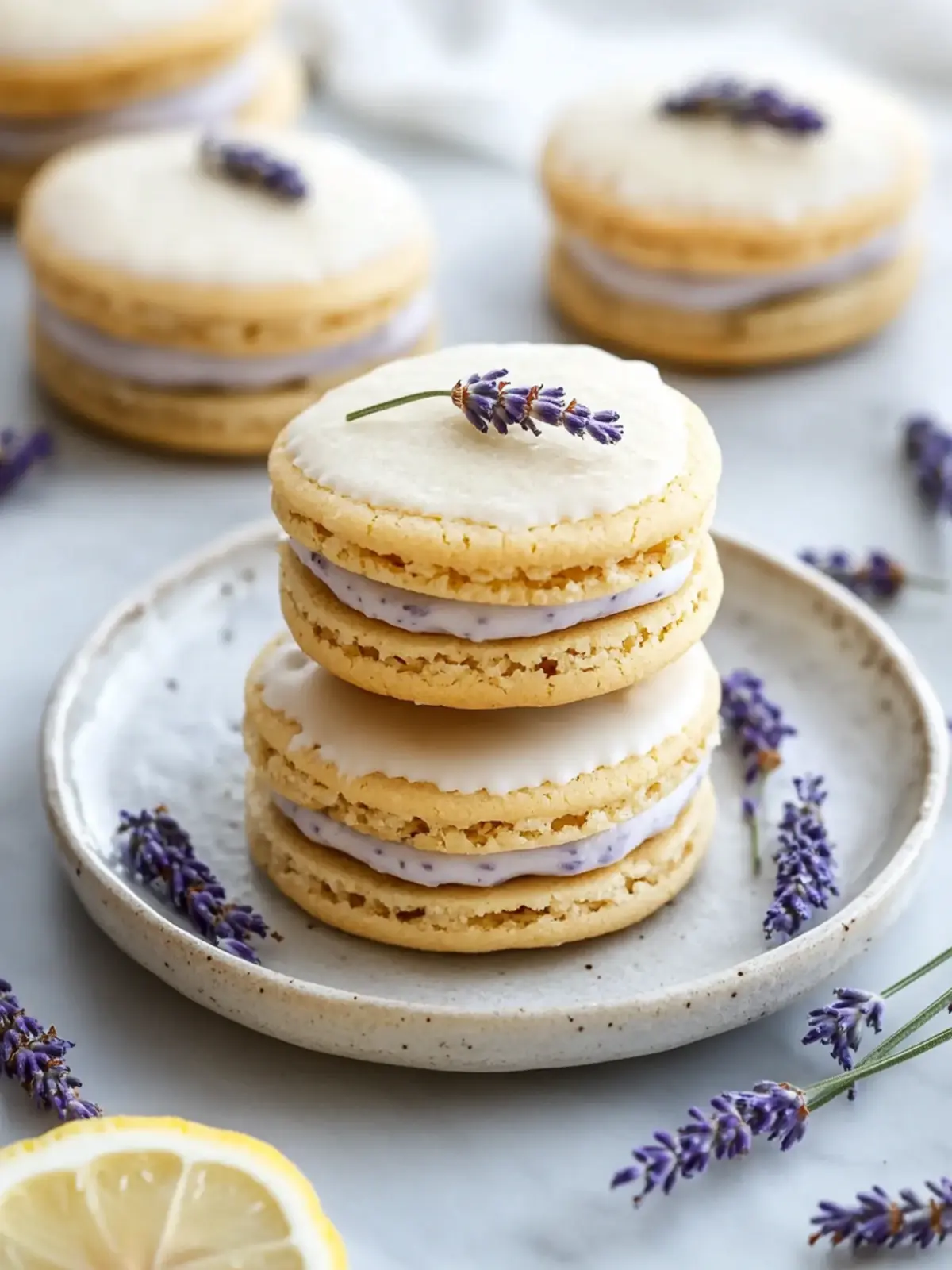 Lemon Lavender Sandwich Cookies Recipe