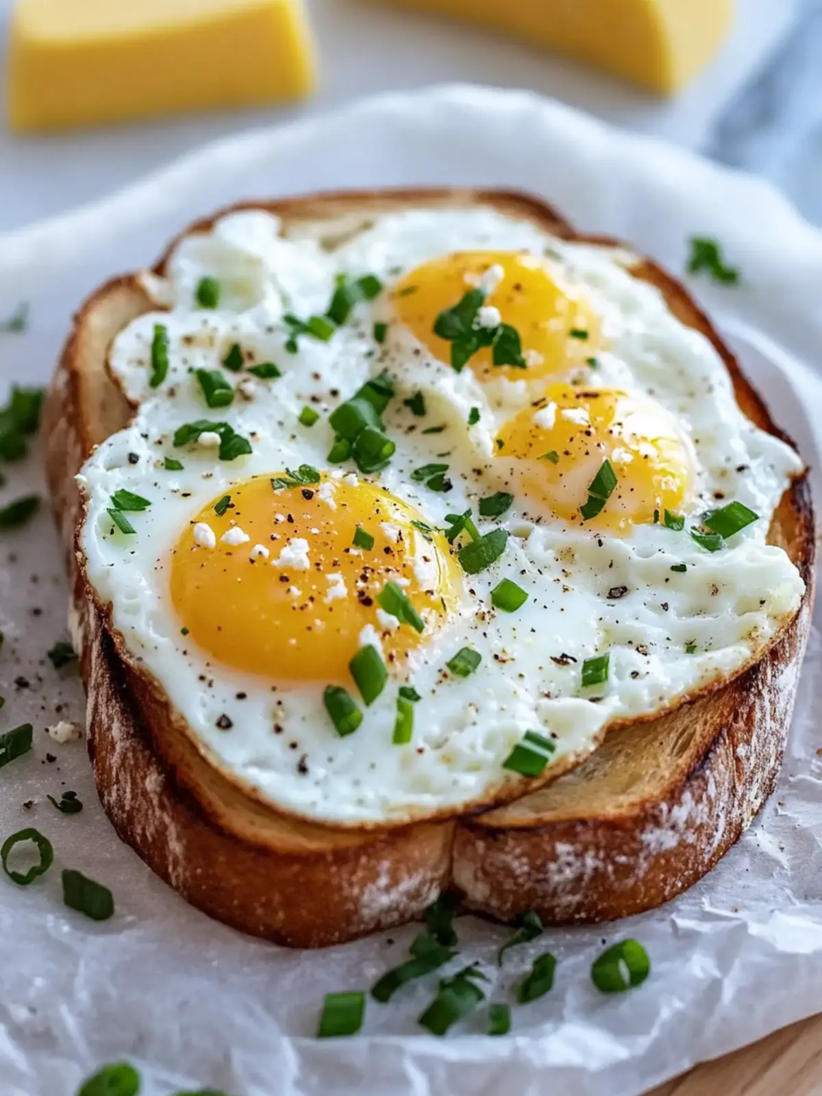 Buttery Egg And Ricotta Toast