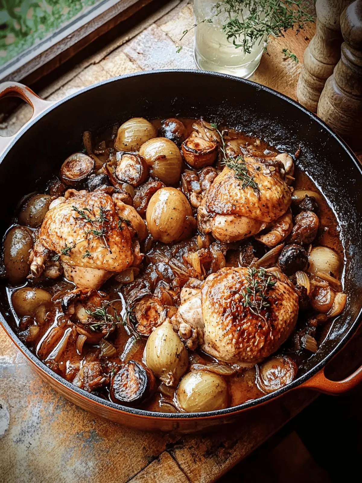 Rustic French Chicken Braised