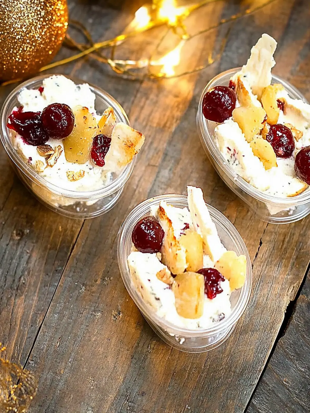 Cranberry Goat Cheese Mini Dips (Christmas Appetizer)