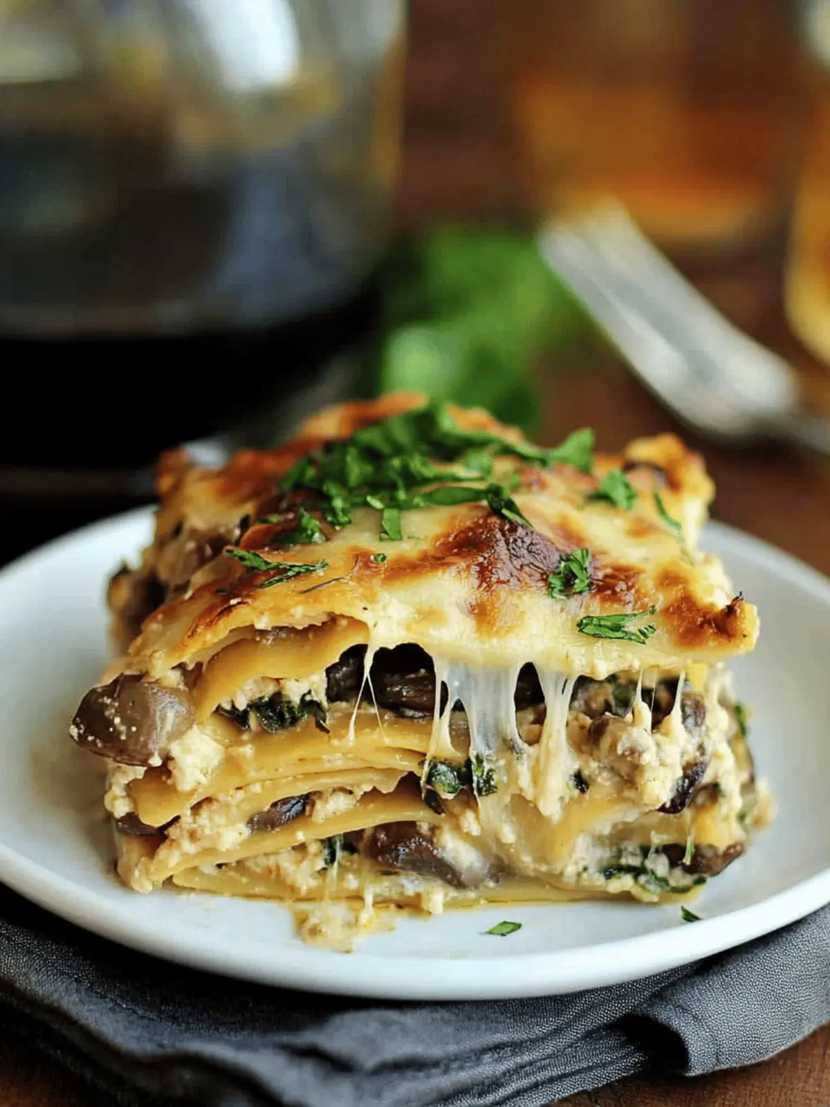 Mushroom And Spinach Lasagna Recipe