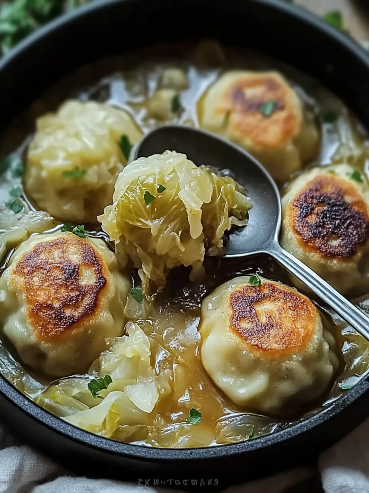 German Cabbage & Dumplings