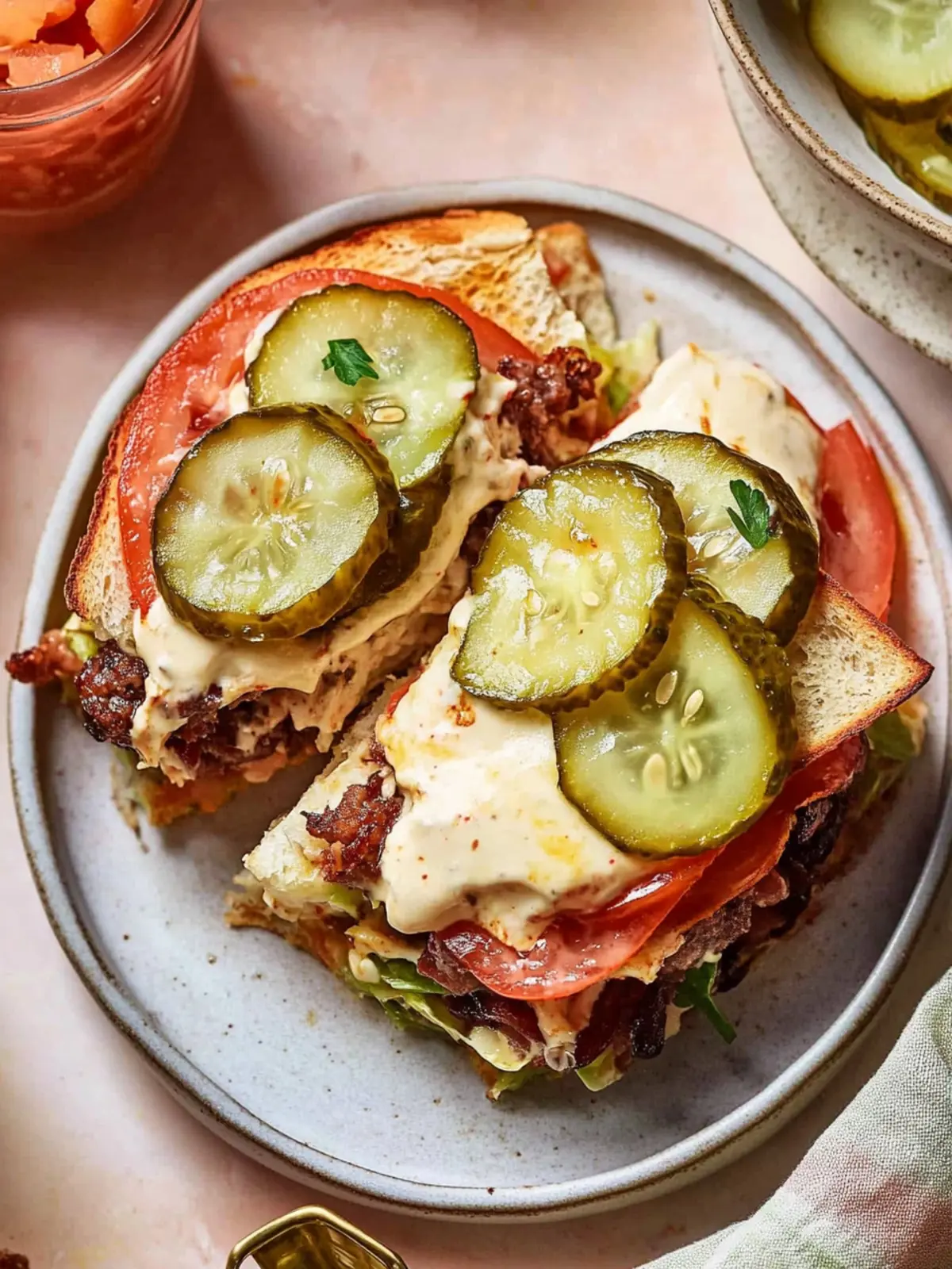 Crunchy Pickle Burger Wrap