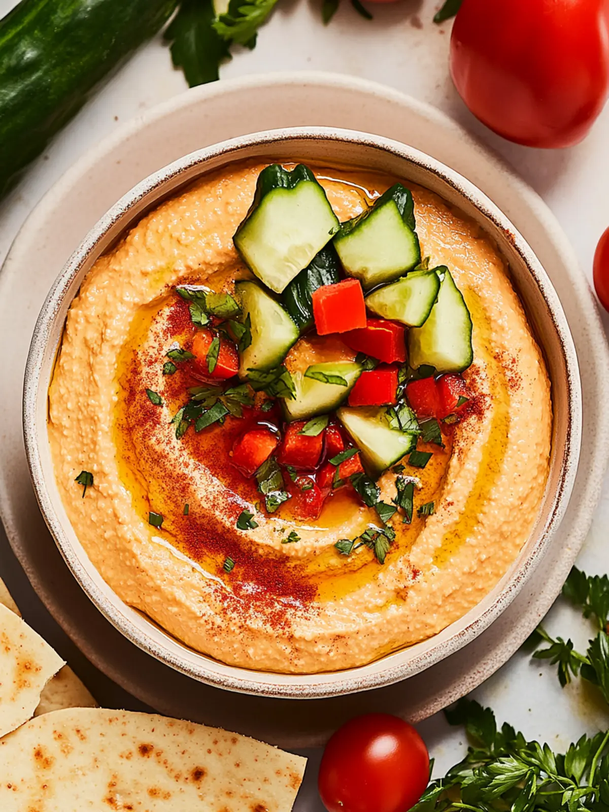 High-Protein Red Pepper Hummus